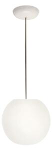 Casablanca Acai viseća lampa, bijela, staklo, Ø 21 cm, E27, prigušiva, Bijela, Dnevni boravak/blagovaonica, Staklo