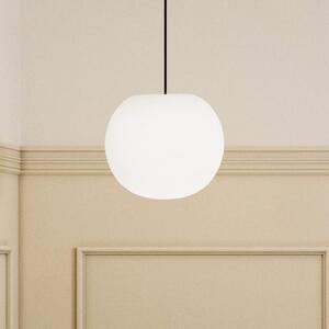 Casablanca Acai viseća lampa, bijela/crna, staklo, Ø 26 cm, E27, prigušiva, Bijela, Dnevni boravak/blagovaonica, Staklo