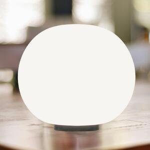 Casablanca Acai stolna lampa, bijela/crna, staklo, Ø 21 cm, E27, Bijela, Dnevni boravak/blagovaonica, Staklo