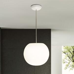 Casablanca Acai viseća lampa, bijela, staklo, Ø 26 cm, E27, prigušiva, Bijela, Dnevni boravak/blagovaonica, Staklo