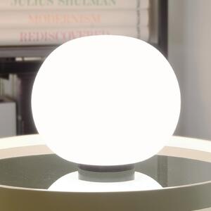 Casablanca Acai stolna lampa, bijela/crna, staklo, Ø 26 cm, E27, Bijela, Dnevni boravak/blagovaonica, Staklo