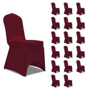 VidaXL Navlake za stolice rastezljive bordo 18 kom