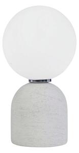 Siva stolna lampa keramička sa staklenim sjenilom (visina 22 cm) Jael – Yes Everyday