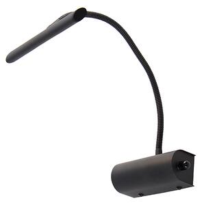 Dizajn zidna svjetiljka crna 18,5 cm, uključujući LED s prigušivačem - Tableau
