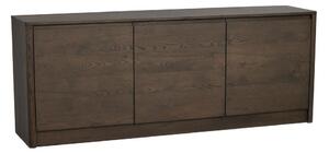 Komoda u dekoru hrasta u tamnoj prirodnoj boji 180x70x40 cm Melstone – Rowico