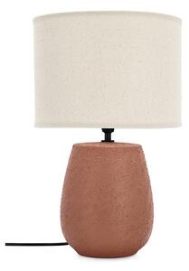 Stolna lampa keramička boja terakote s tekstilnim sjenilom (visina 41,5 cm) Irvin – Yes Everyday