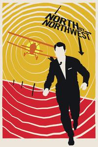 Umjetnički plakat North by Northwest - Alfred Hitchcock, (26.7 x 40 cm)