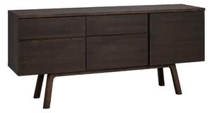 Komoda od punog hrasta u tamnoj prirodnoj boji 170x77x42 cm Cleardale – Rowico
