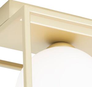 Dizajnerska stropna svjetiljka zlatna s bijelim 2 -svjetlima - Aniek