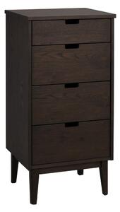Komoda od punog hrasta u tamnoj prirodnoj boji 45x92x38 cm Garrison – Rowico