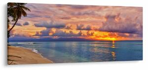 Slika - Zalazak sunca na plaži (120x50 cm)