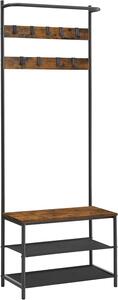 Vješalica za predsoblje TAYLOR s ormarićem za cipele 180x64 cm, rustikalno smeđa