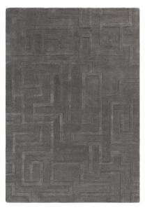 Antracitno sivi vuneni tepih 200x290 cm Maze – Asiatic Carpets