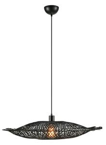Mat crna viseća svjetiljka s bambusovim sjenilom ø 75 cm Kumo – Markslöjd