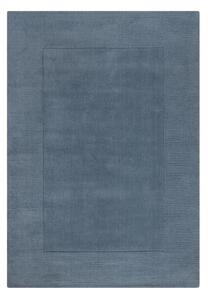 Tamno plavi ručno rađen vunen tepih 120x170 cm Textured Wool Border – Flair Rugs