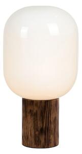 Tamno smeđa stolna lampa sa staklenim sjenilom (visina 44 cm) Skene – Markslöjd