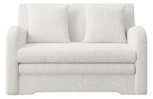 Bijela sklopiva/s prostorom za odlaganje sofa od bouclé tkanine 130 cm Ario – ELTAP