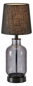 Crna stolna lampa sa sjenilom od jute (visina 43 cm) Costero – Markslöjd