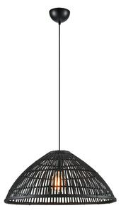Mat crna viseća svjetiljka s bambusovim sjenilom ø 58 cm Capello – Markslöjd