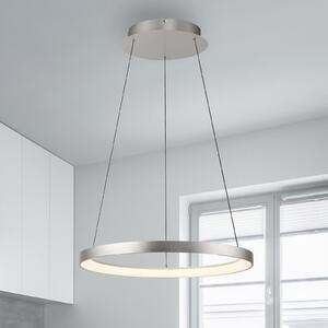 Paul Neuhaus LED viseća lampa Hoop, u boji aluminija, Ø 57 cm, prigušiva