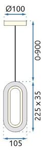 Viseća Kristalna Lampa G113-1CP GOLD