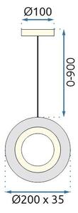 Viseća Kristalna Lampa G119-1CP GOLD