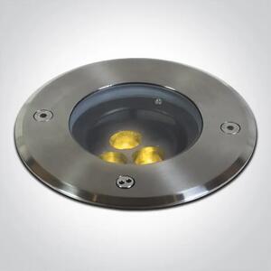 UGRADBENA VANJSKA PODNA SVJETILJKA LED 3x1,5W WW 36deg 230V SS316L IP67 DM69074A/W