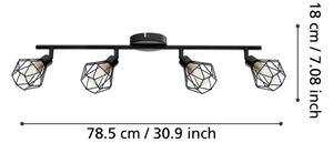 REFLEKTOR 3xLED G9, 3X3W, 3X360lm, CRNA/ČELIK/AMBER STAKLO ZAPATA 1 32767
