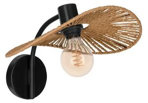 ZIDNA LAMPA 1xE27 CRNA/PAPIR SMEĐA SIRUELA 31964