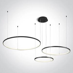 VISILICA 3x CRNI PRSTEN 40cm/60cm/80cm 65W WW IP20 230V DIMMABLE DM63150B/B/W