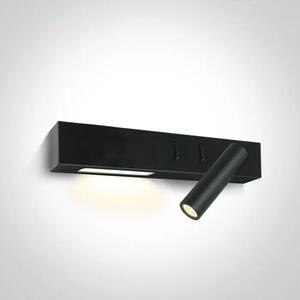 ZIDNA SVJETILJKA LED 3+6W 480lm 3000K CRNA 30CM DESNA DM65146A/B/W