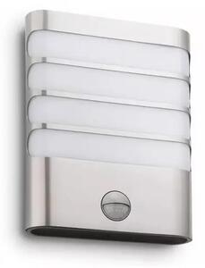 ZIDNA SVJETILJKA RACCOON SA SENZOROM LED 4W/400lm/2700K/IP44/INOX 17274/47/16