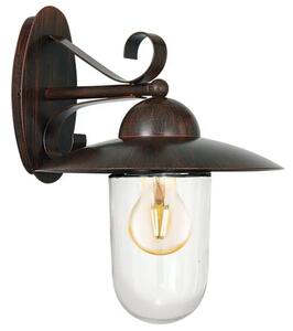 VANJSKA ZIDNA LAMPA 1xE27 SMEĐA/ANTIK MILTON 83589