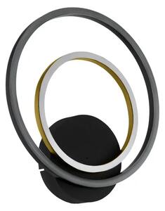 ZIDNA LAMPA 2xLED 20,4W, 1700lm, P-325, CRNA/ZLATNA LANACERA 390088