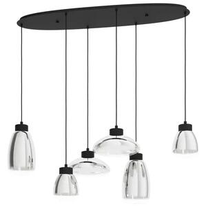 VISILICA 6xLED 6X5,4W, CRNA/CRNO PROZIRNO SARNARRA 390301