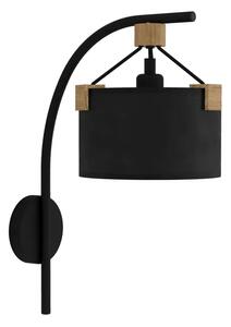 ZIDNA LAMPA 1xE27 V-510, CRNA/DRVO POTOSI 39945