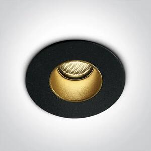 UGRADBENA SVJETILJKA LED/2W/3000K/100lm/30°/700mA IP65 CRNO/ZLATNA DM10102H/B/W