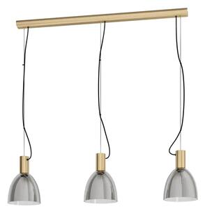 VISILICA 3xE27 CRNA/BRUNIRANA-CRNO PROZIRNA LEBALIO 99314