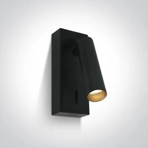 ZIDNA SVJETILJKA LED 3W/3000K/150lm IP20 CRNA DM65746/B/W
