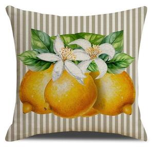 Navlaka za jastuk LEMON BLOOM 45x45 cm, bež