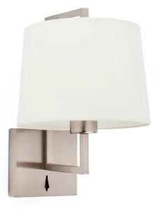 FRAME MATT NICKEL ZIDNA SVJETILJKA W/BEIGE SHADE fi215 FR20170-02