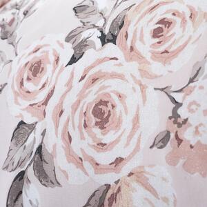 Ružičasta posteljina sa cvjetnim motivom Catherine Lansfield, 135 x 200 cm