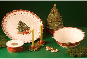 Bijelo-crvena porculanska božićna posuda Toy's Delight Villeroy & Boch, Ø 32 cm