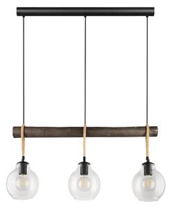 VISILICA 3xE27 CRNO DRVO RODING 43618