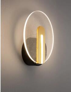 GENTI ZIDNA LAMPA LED 8W/3000K/567lm/IP20/CRNA & ZLATNA NL9545401