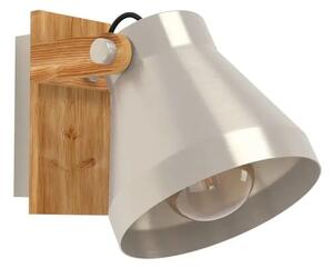ZIDNA LAMPA 1xE27 D-300, RUSTIK DRVO/SREBRNA CAWTON 43948