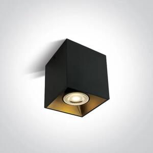STROPNA SVJETILJKA 1xGU10 max.10W / 220V /KOCKASTA CRNA DM12105TA/B