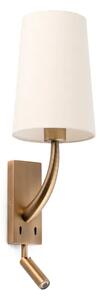 REM OLD GOLD ZIDNA SVJETILJKA WITH LED READER BEIGE SHADE FR29683-20