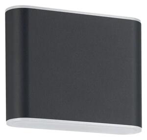 ZIDNA LAMPA 2xLED 2X2,9W, IP65, 115X90, CRNA GRUTTI 901025