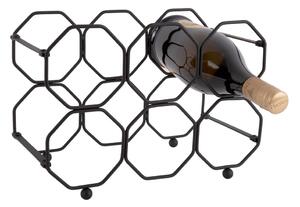 Crni metalni sklopivi držač za vino PT LIVING Honeycomb